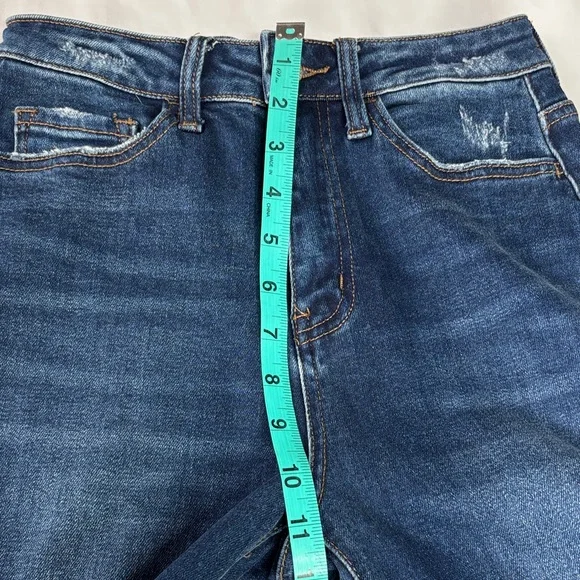 👖VERVET Flying Monkey High Rise Mom Jeans Size 25 Distressed Knee Cuffed NWT👖 - Picture 13 of 15